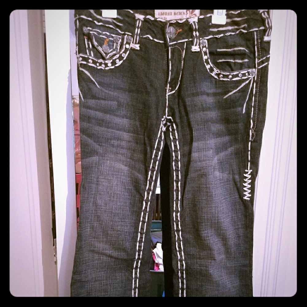 Laguna beach thick stitch stretch jeans 27x34