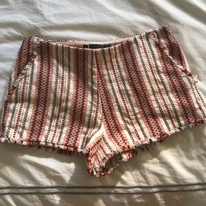 Zara tweed striped shorts