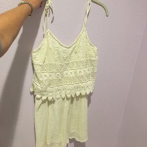 Romper with lace top