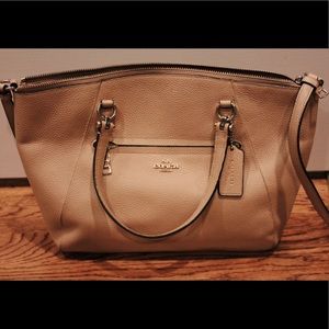 ✨Coach 3430 Prairie Pebble Leather Beige Satchel✨