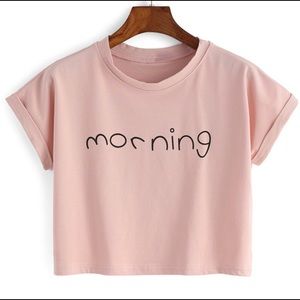 Pink Morning O-Neck Short Sleeve T-shirt