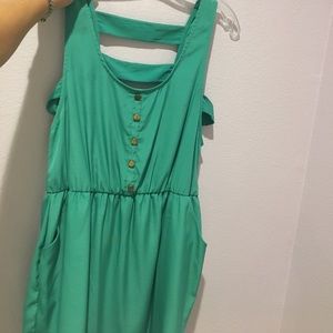Light green dress with pockets
