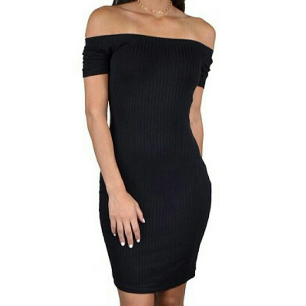 Black Off Shoulder Dress