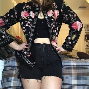 Vintage floral embroidered jacket Vintage floral embroidered jacket 
