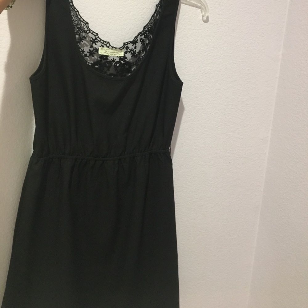 Black dress with lace back