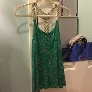 flowy tank top with braided straps
