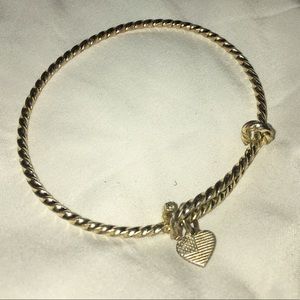 Gold Alex & Ani American flag bangle