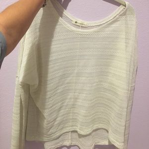 White long sleeve top with little sparkle