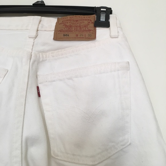 ❌ S O L D ❌ VINTAGE WHITE LEVI'S 501 High Waisted - Picture 6 of 8