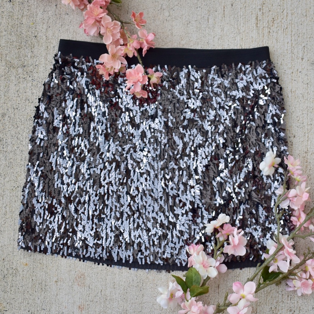 🌸 NWT Express Sequin Mini Skirt