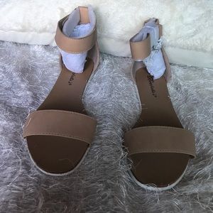 Natural Colored Ankle Strap Sandal