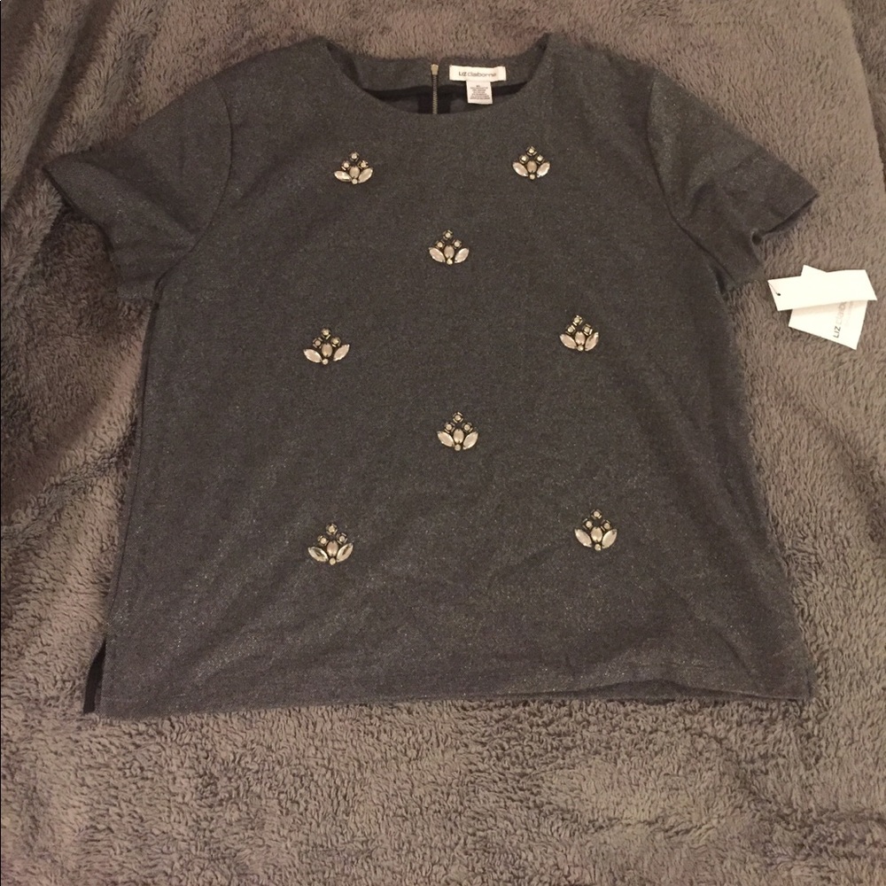 Shimmery Gray Liz Claiborne Top