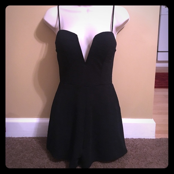 Charlotte Russe Pants - Black Dressy Romper
