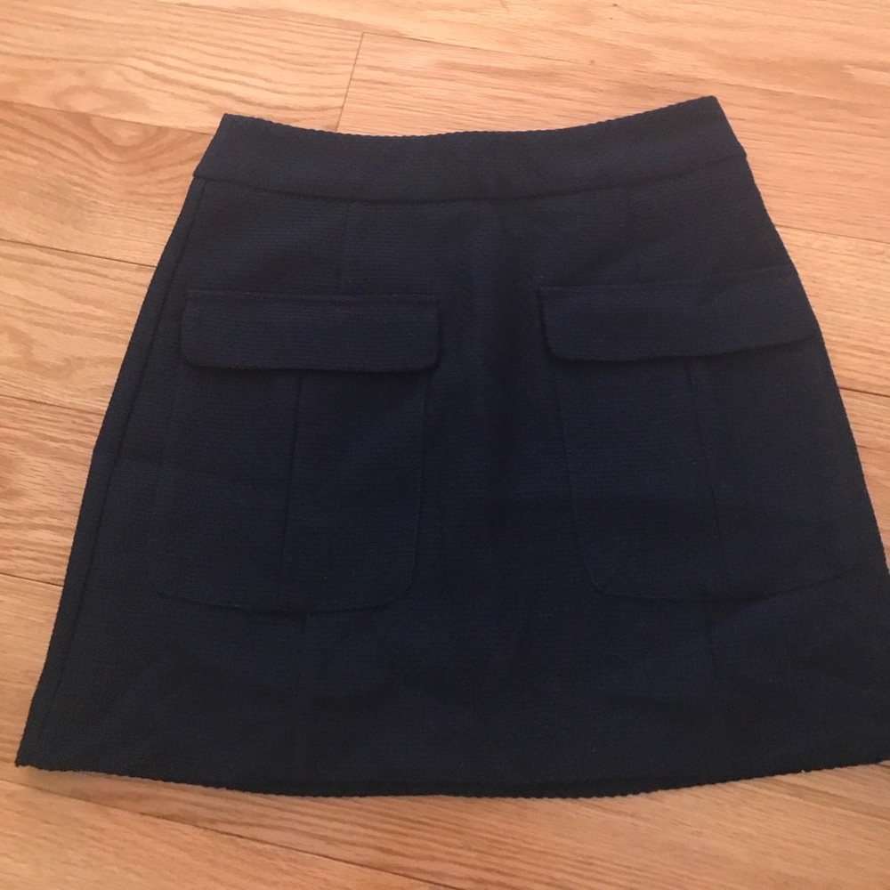 Navy A-line Mini Skirt XS
