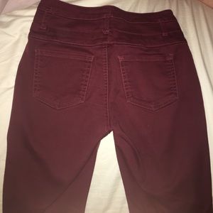 Maroon high wasted skinnies