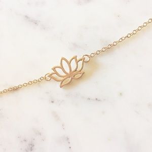 Last One! Dainty Gold Lotus Flower Necklace