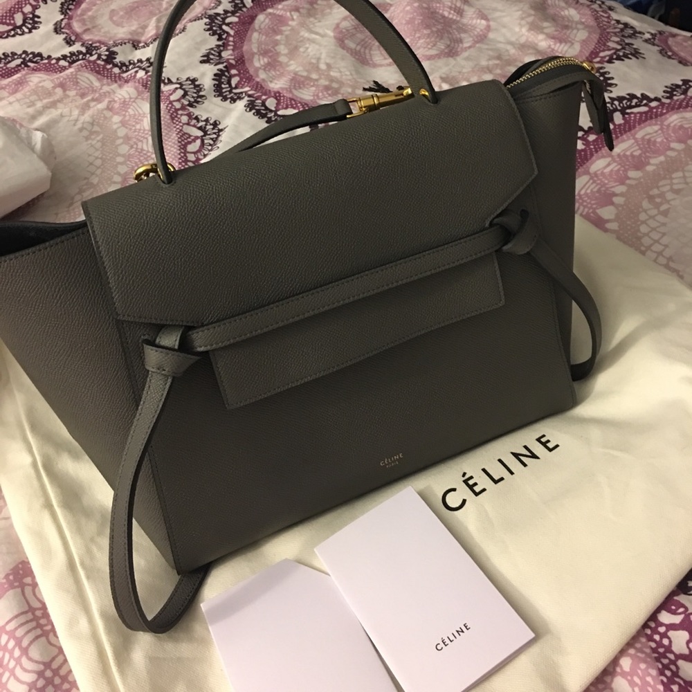 Celine Mini Belt Bag in Grey Excellent Condition