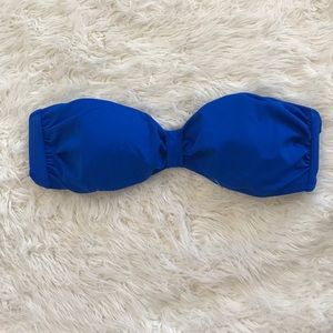 PINK blue bandeau swimsuit top