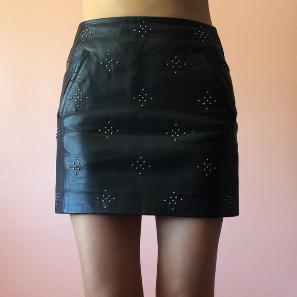 Anine Bing Dresses & Skirts - 😎HP😎 Anine Bing Studded Leather Skirt