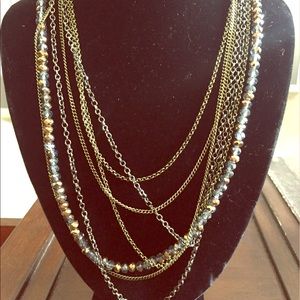 IN STOCK Earth tone multi-strand necklace