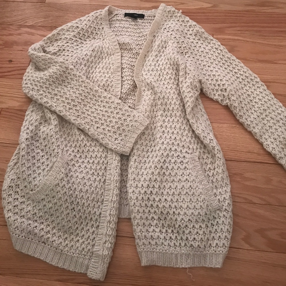Cozy Cream Sweater Cardigan - Size Small
