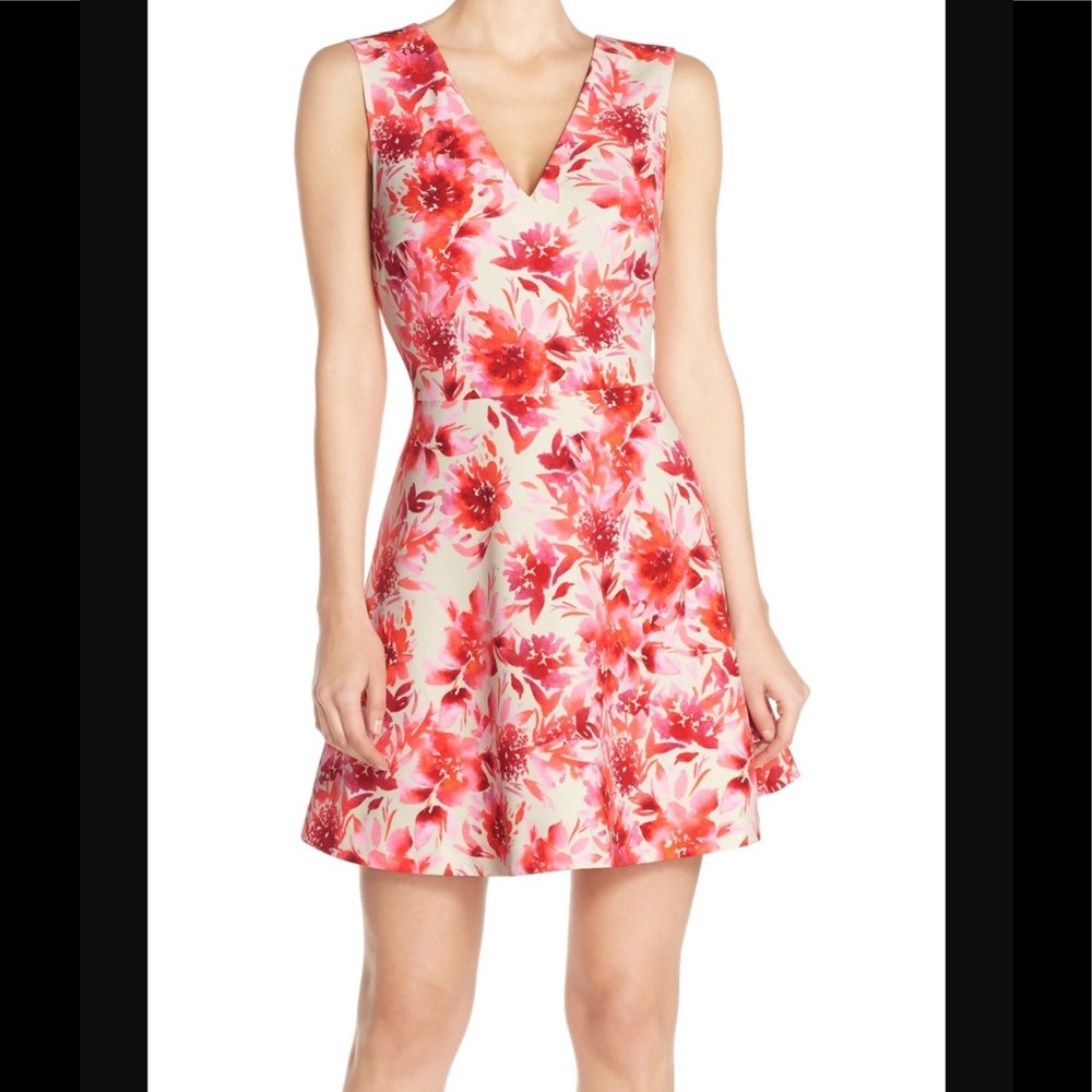 Felicity & Coco Dress XL Floral Open Mini New Fit