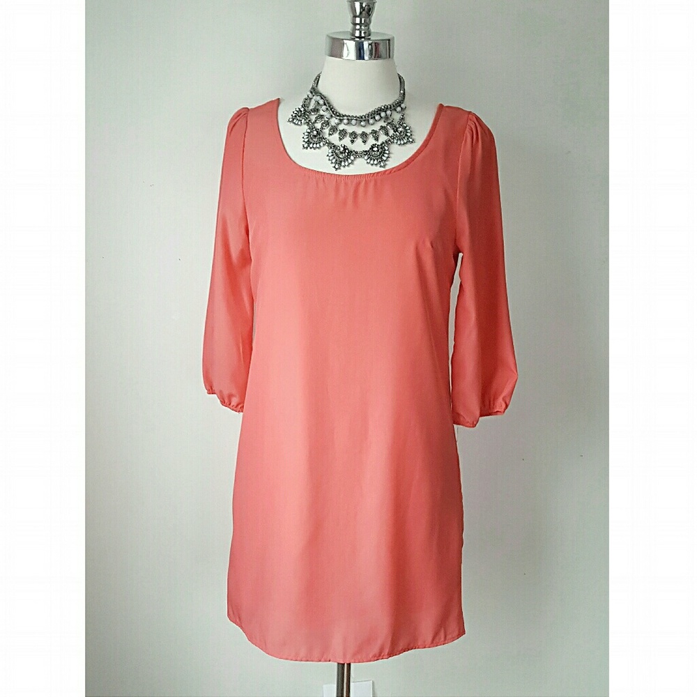 Pink Owl Coral Dress - NWOT - SIZE MEDIUM