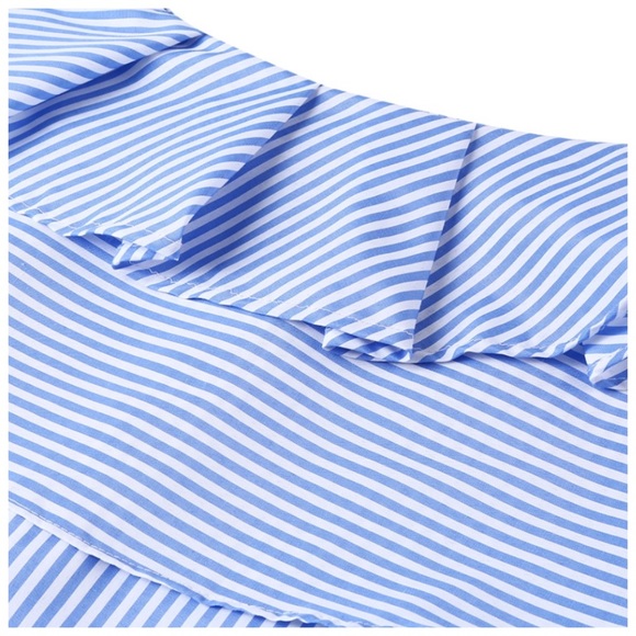 ‼️PRICE FIRM LAST CALL Pink Blue One Shoulder Top - Picture 7 of 7