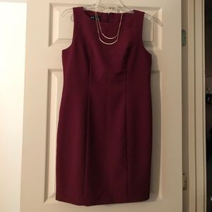 AGB Sheath Dress in burgundy. Size 10P