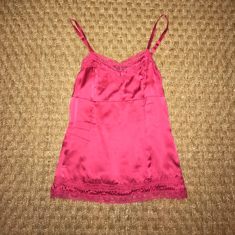 White House Black Market Silky Lacey Camisole Tank