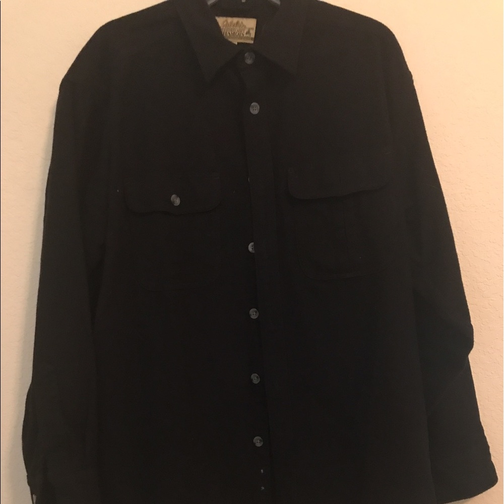 Black flannel shirt