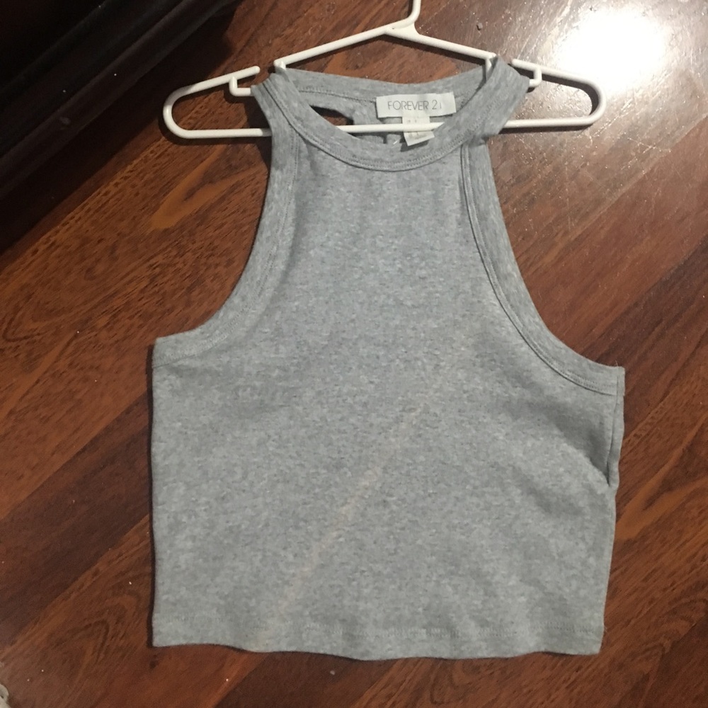 Gray forever 21 crop top