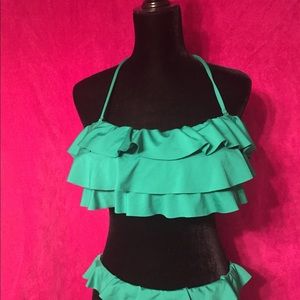 Old Navy Women's Green Ruffle Bikini