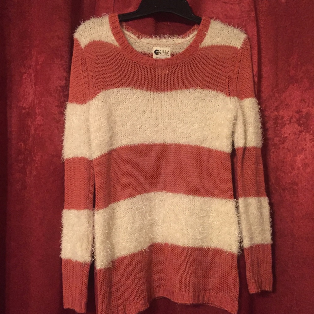 burnt orange and cream sweater