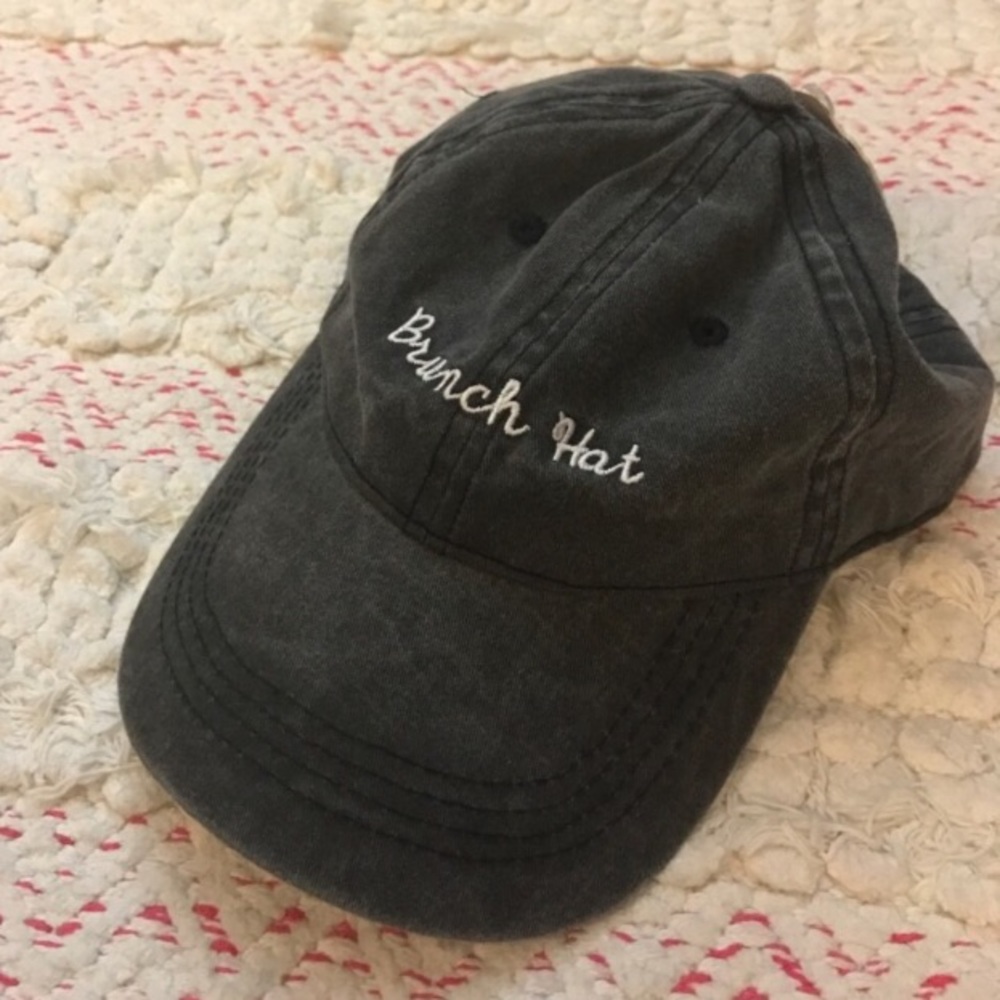 Embroidered "brunch hat" baseball cap