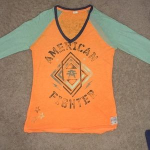 Buckle quarter sleeve shirt