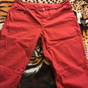 Red Stretch Lee Capris size 26