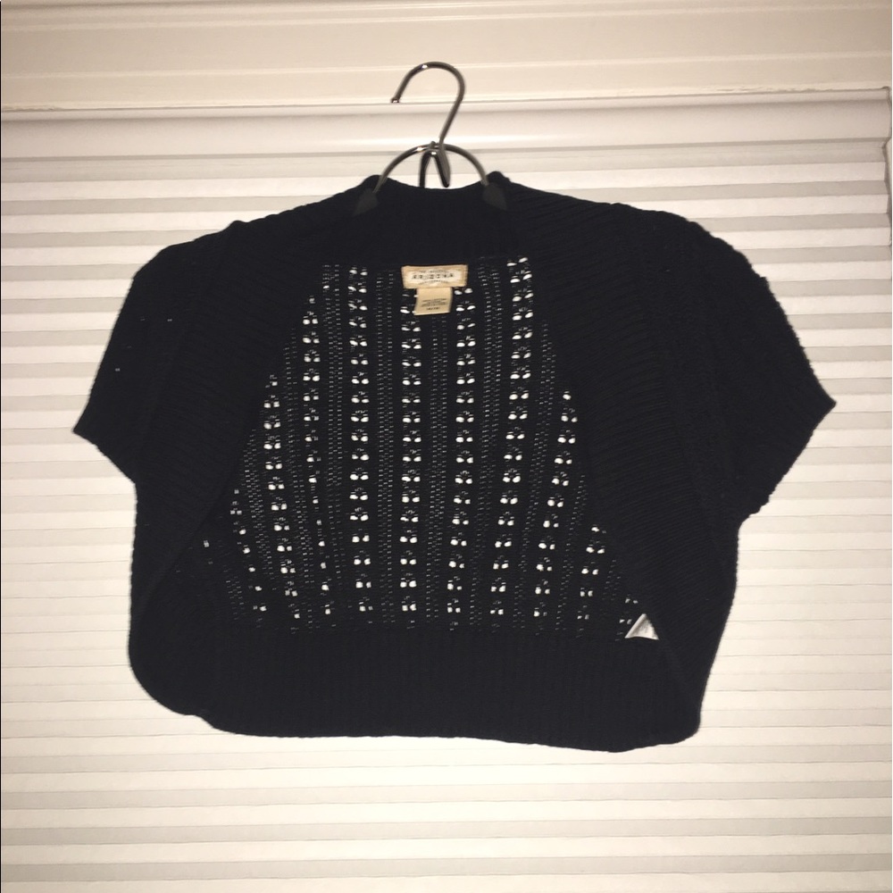 black cropped sweater