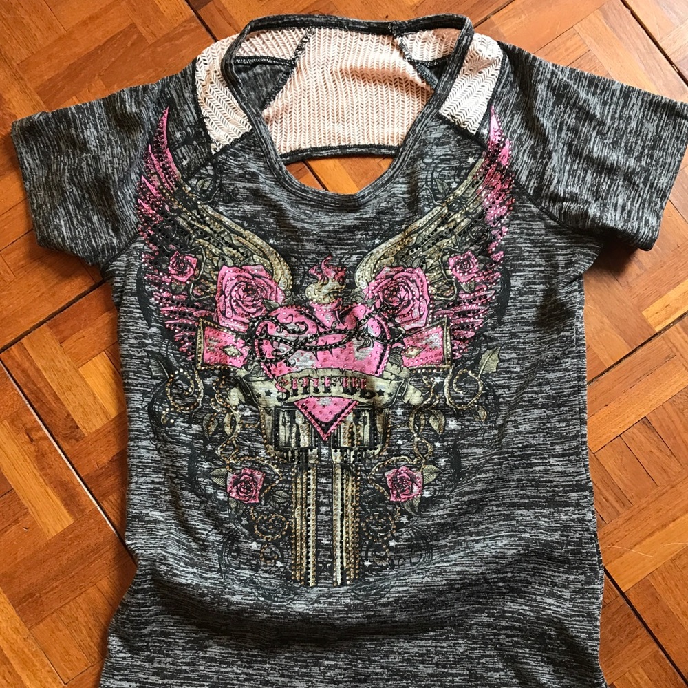 NWOT Cutout Affliction Tee