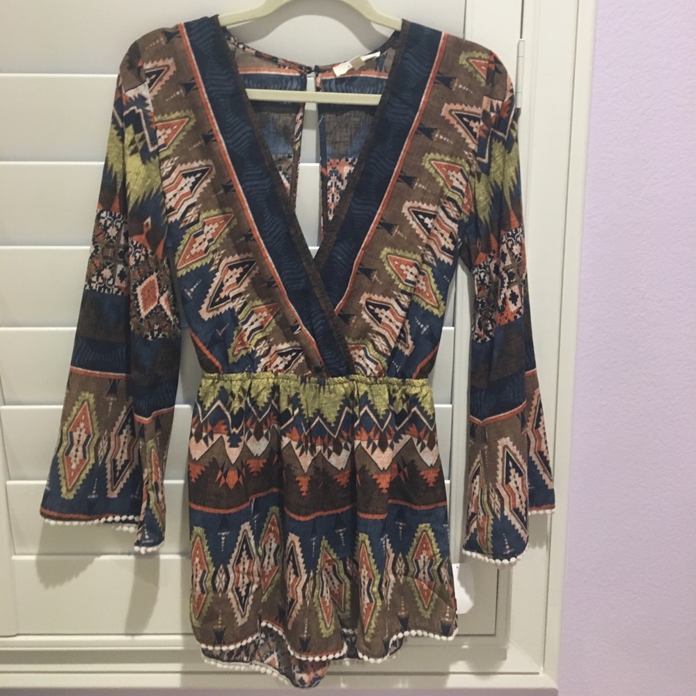 Patterned romper