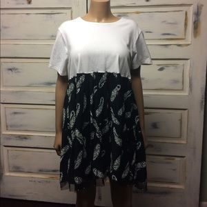 One of a kind plus XL/maternity upcycled tunic