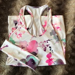 lululemon razor back tank and matching headband 4