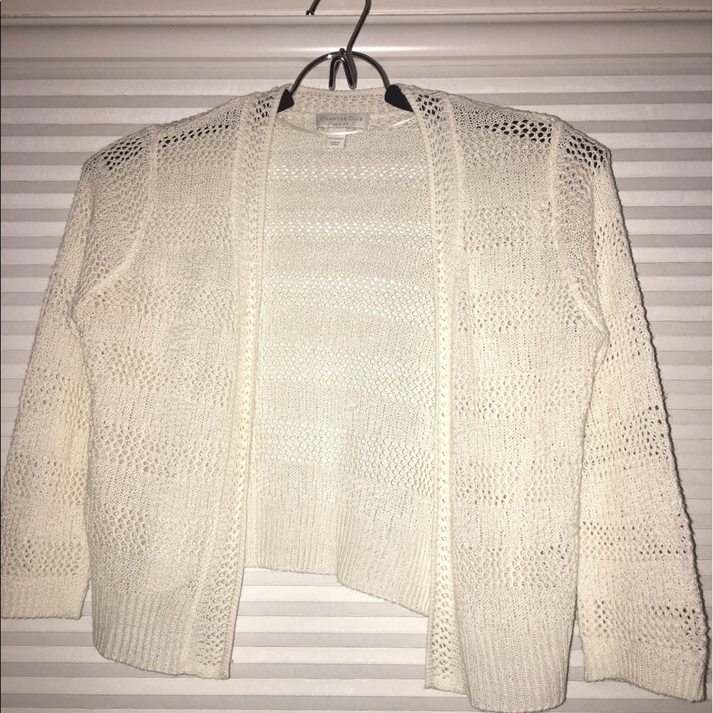white sweater
