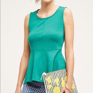 Green Peplum Tank from Anthropologie