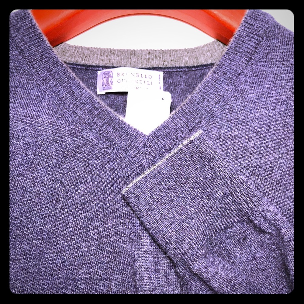 NWT Brunello Cucinelli Lilac sweater 100% Cashmere