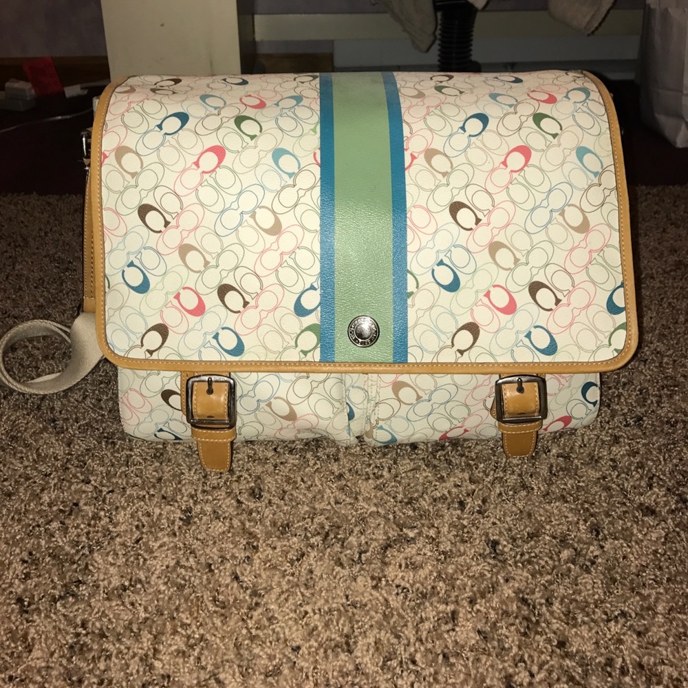 Coach Messenger Shoulder Strap Bag. Multi color