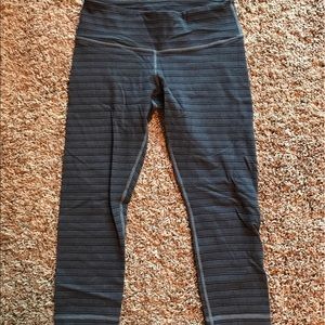 Lululemon cropped striped leggings