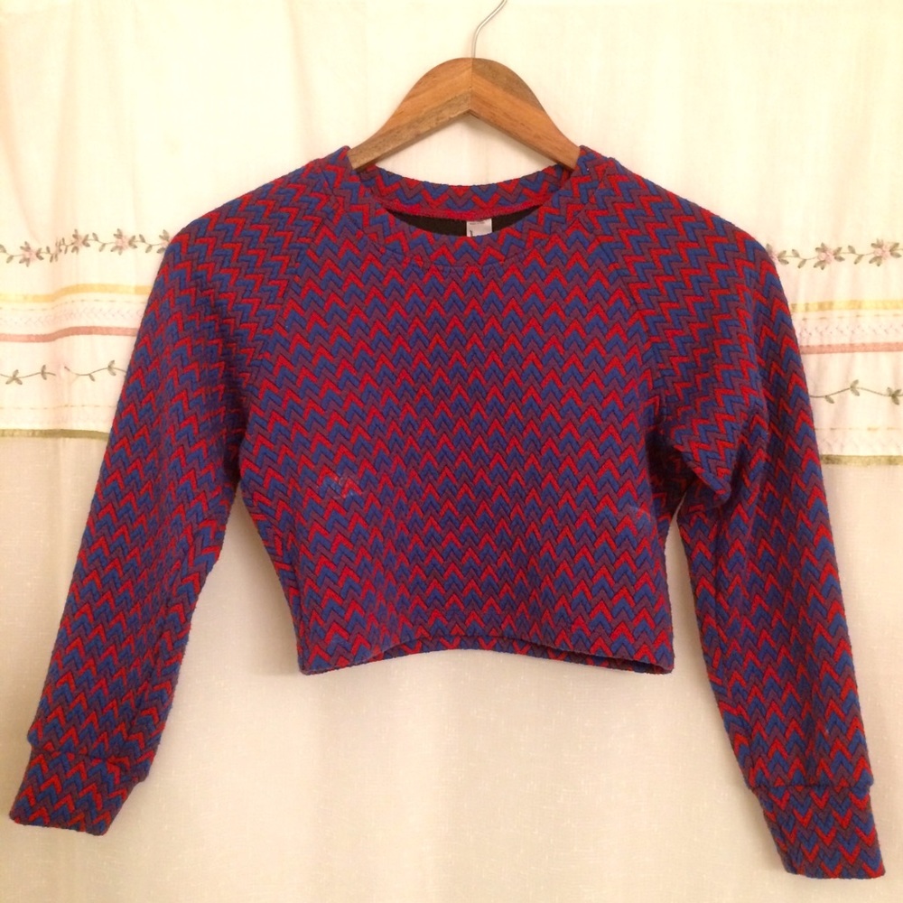 American Apparel Jacquard Crop Top