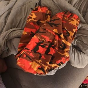 puma orange camo windbreaker
