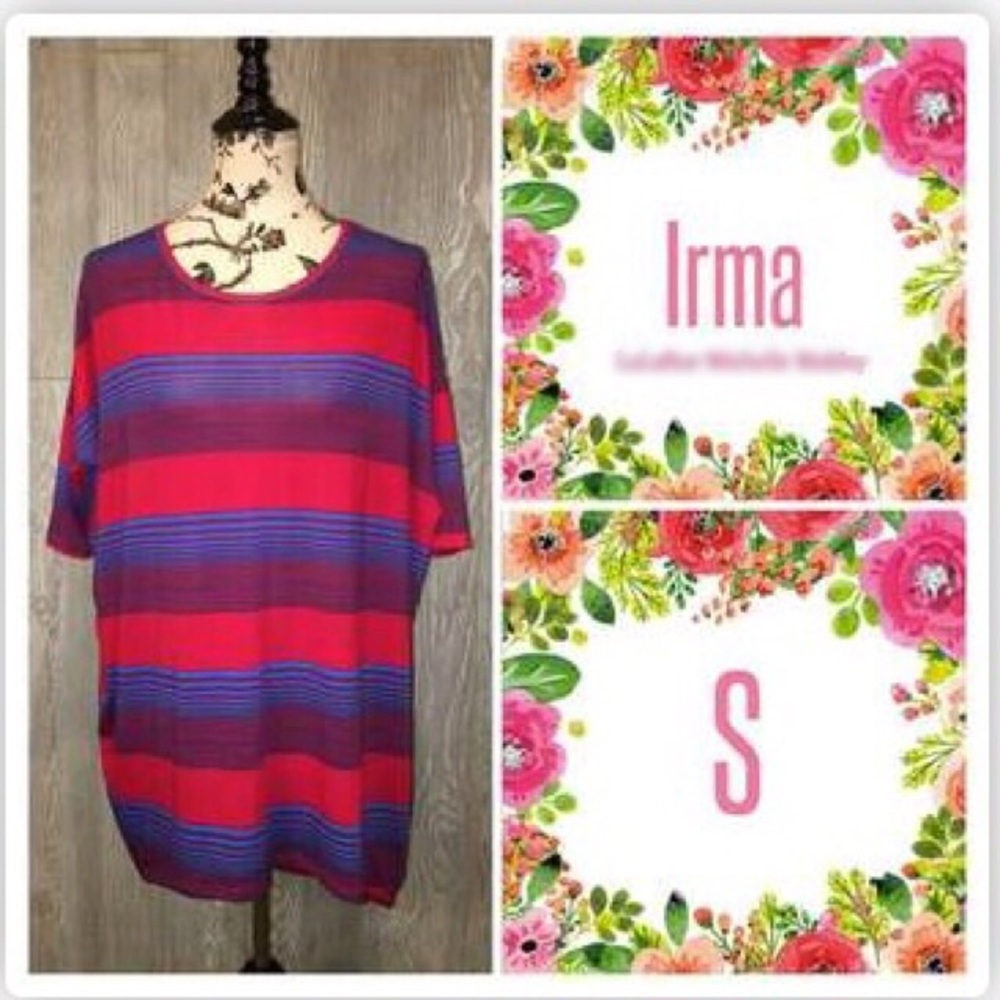 LLR SMALL Irma Striped Red & Blue Fits Sz 8-10